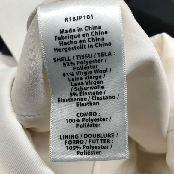 Rachel Zoe Karli Wide Leg Virgin Wool Twill Jumpsuit Sleeveless off-white/ Ecru - Picture 8 of 8